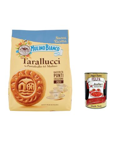 Italian Gourmet E.R. Mulino Bianco Tarallucci Pack of 6 shortbread biscuits with fresh eggs 800g + Italian Gourmet Polpa 400g