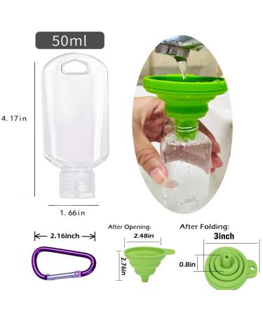 2oz Travel Bottles with Keychain - Leakproof Squeeze Bottles 10PC Set - Buy Online on GoSupps.com