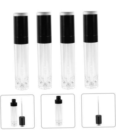 SOLUSTRE 4 pi ces Flacons Vides pour Gloss L vres R utilisables Tubes Transparents Pratiques pour Maquillage Rechargeables et Portables avec Bouchons Noirs - Buy Online on GoSupps.com