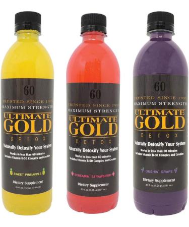 Ultimate Gold Detox Drink - 20oz | Screamin' Strawberry - Buy Online on GoSupps.com