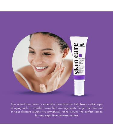 Artnaturals Anti-Aging Retinol Cream-Moisturizer with Hyaluronic Acid, Vitamin E, C, Aloe Vera - 1.7 Fl Oz - Buy Online on GoSupps.com