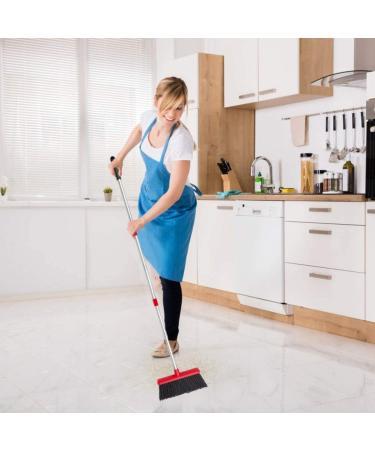 Broom and Dustpan Set - Heavy Duty, Upright Standing Dust Pan with Extendable Broomstick - Easy Assembly for Home, Kitchen, Office - Buy Online on GoSupps.com