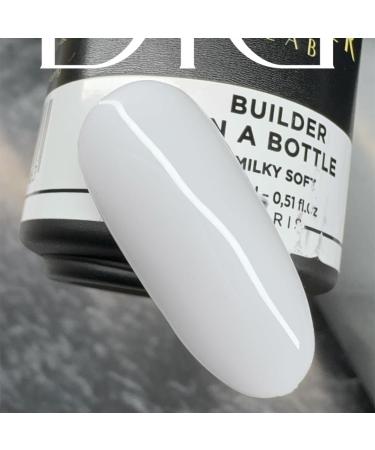 Didier Lab - Premium Nail Builder Gel in a Bottle Milky Soft- Strengthens Natural Nails - LED UV Builder Gel for Nails - Hard Gel Nail Builder for Nail Repair - Nail Gel Extension 15ml 15 ml (Pack of 1) BIAB Milky Soft - Buy Online on GoSupps.com
