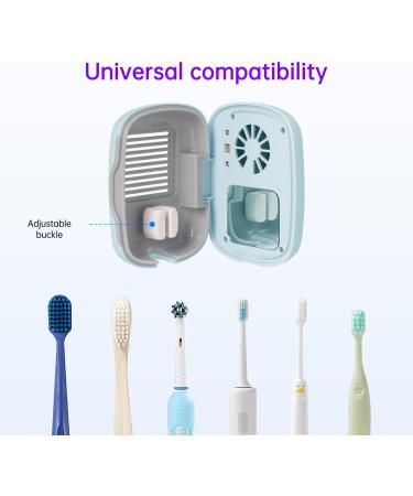 ELMWAY UV Toothbrush Sterilizer Case with Fan and USB Rechargeable for Travel or Home Long Battery Life and Improved Case Ventilation(Green) Sterilize+fan Sf-green - Buy Online on GoSupps.com