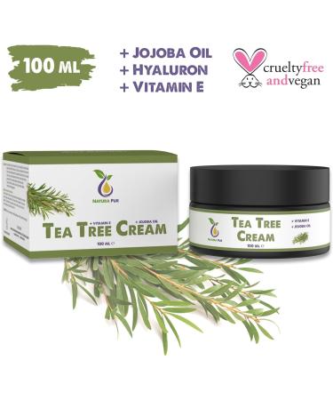 Organic Tea Tree Oil Cream 100 ml Vegan - Buy Online on GoSupps.com