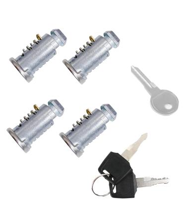 4 Pack Lock Cylinders Compatible with Thule Roof Racks Components One-Key Lock Cores System Replacement for Car Racks System Accessories
