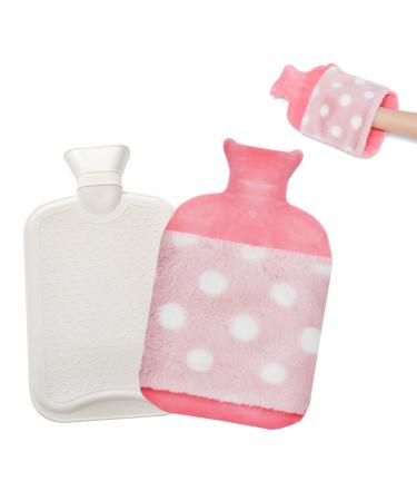 Heat bottle with a hand heating pocket 2.0l furry warm -up bag with lid silicone leak -proof heat bottle for hand foot body pain relief with the neck of the shoulder warm gift