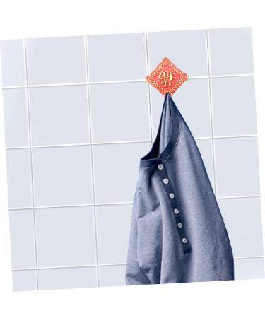 CHILDWEET Wall Hook 2pcs Hook up Towel Hooks Metal Clothes Hanger Metal Hanger Door Hooks Chinese Knot Chinese Style 8x6cm Assorted Color - Buy Online on GoSupps.com