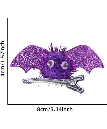 Bat Hair Clips - Fashionable Cartoon Bat Hairpin for Dress Up - Dress Up Cosplay Accessory Halloween Bat Wings Barrettes for Theme Dances Photography Purple - Buy Online on GoSupps.com