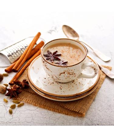 Nahom India's Masala Chai Tea Loose Leaf - 50 Cups of Spiced Black Tea with Cinnamon Cardamom & Pepper | 3.53oz / 100g Tin for Chai Latte - Buy Online on GoSupps.com