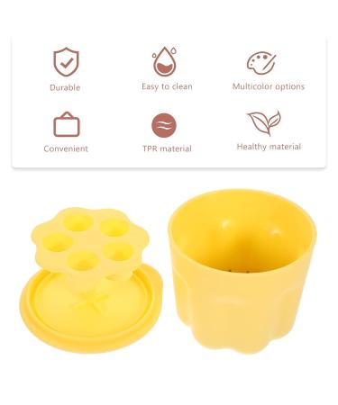 Premium Makeup Brush Cleaning Bowl Set - Ultimate Brush Cleaner & Scrubber Kit Yellow | International Shipping Available - Buy Online on GoSupps.com