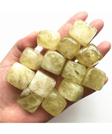 Crystal Hole 100g Natural Citrine Crystal Polished Stone Yellow Quartz Crystal Cube Rock Specimen Rock Stones Specimen Collection Crystal Hole