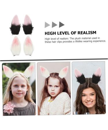 POPETPOP 2 Pairs Alligator Hairpins Bunny Ears Hair Clip Rabbit Hair Clip Ear Hair Clips for Women Bunny Hair Clips Cosplay Rabbit Ear Headdress Hair Clip Accessories Plush Aldult - Buy Online on GoSupps.com