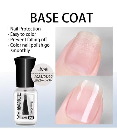Quick Dry Top Coat & Base Coat Set - Long Lasting High Shine Glossy Nail Varnish - 1.00 ml (Pack of 1) - Buy Online on GoSupps.com