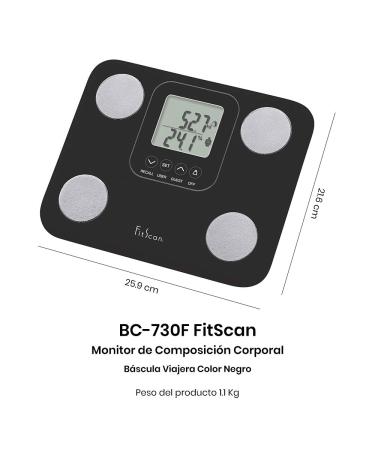 Tanita BC-730F FitScan Black Body Composition Monitor Scale | Accurate Weight and Health Insights - Buy Online on GoSupps.com