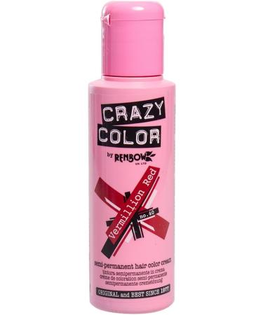 Crazy Color Vermillion Red 40 Semi-Permanent Hair Dye 100 ml by Crazy Color - Pack of 1 - Buy Online on GoSupps.com