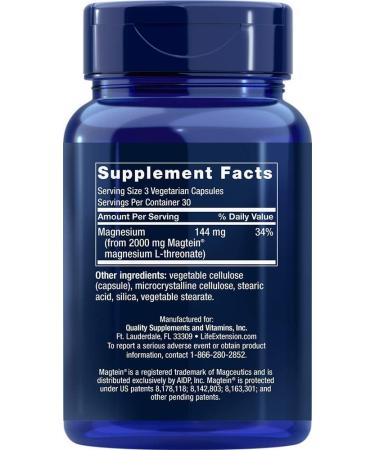 Life Extension Neuro-Mag Magnesium L-Threonate 90 Capsules - Dietary Supplement - Buy Online on GoSupps.com