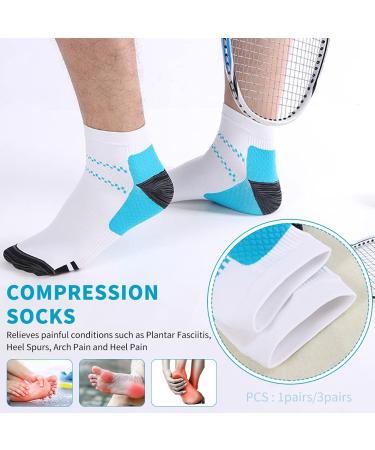 Unisex Compression Socks for Plantar Fasciitis & Heel Spurs | Venous Support for Foot Pain Relief - Buy Online on GoSupps.com