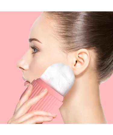 Joyeee Silicone Ice Face Roller for Skin Care - Reduce Puffiness, Shrink Pores, and Improve Elasticity | Striped Pink - Buy Online on GoSupps.com