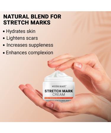 Mystre Beaut Stretch Mark Cream - Reduces Stretch Marks, Moisturizes Skin with Cocoa Butter & Shea Butter - Vitamins A & E Skincare for Mamas - All Skin Types - 4 oz - Buy Online on GoSupps.com