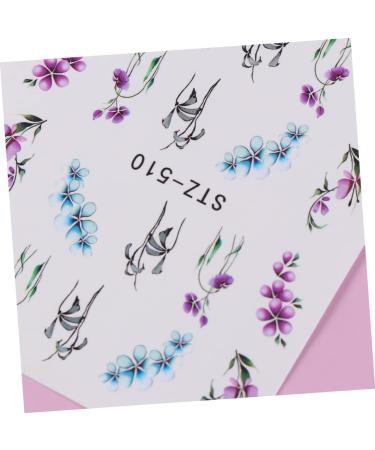 BIUDECO 1 Sheet Manicure Stickers Decal Stickers Flower Sticker Decorate Nail - Buy Online on GoSupps.com