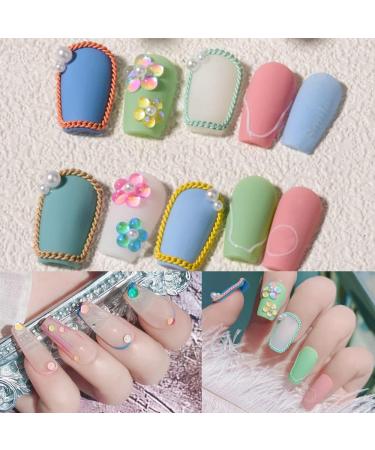 Supplies Women DIY Manicures Candy Colors Mixed Size Nail Art Decals Mermaid Round Glass Decorations Nail Rhinestones Nail Crystal AB Beads(08) - Buy Online on GoSupps.com