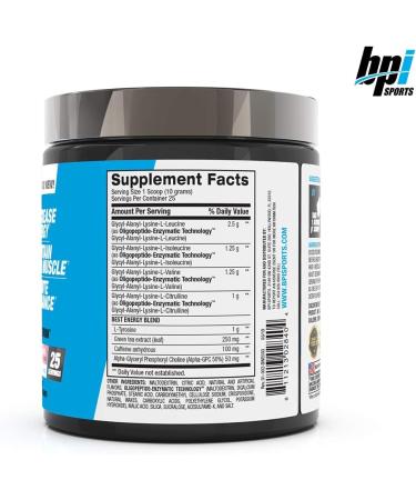 Buy BPI Sports Best BCAA with Energy - Watermelon Ice - Lean Muscle Improved Performance & Recovery | 25 Servings - International Shipping - Buy Online on GoSupps.com