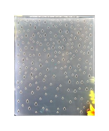 Kwan Crafts Raindrop Plastic Embossing Folders for Card Making Scrapbooking and Other Paper Crafts  12.1x15.2cm