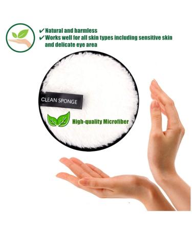 Reusable Slimming Makeup Removal Pads - Washable Face & Eye Cleaning Wipes for Men & Women | Eco-Friendly Cleansing Pads with Laundry Bag - Buy Online on GoSupps.com
