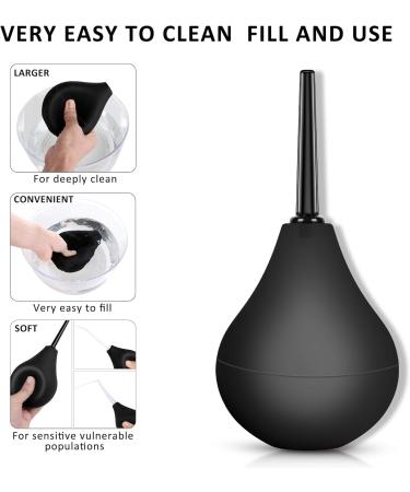 Anal Douche Hygiene Kit - 224ML Silicone Reusable 3 Nozzles Universal Design for Men & Women - International Shipping Available - Buy Online on GoSupps.com