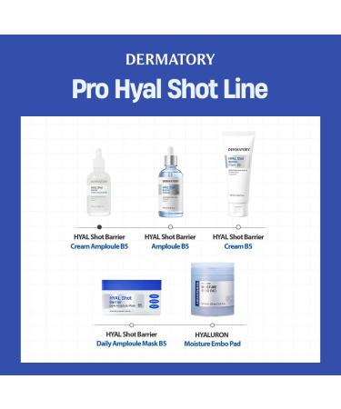 DERMATORY Hyal Shot Barrier Cream Ampoule B5, Hyaluronic Acid Serum for Face, Hydrating & Plumping & Firming Milky Moisturizer, Gentle Formula for Sensitive, Korean Skincare, 1.69 fl. oz. - Buy Online on GoSupps.com