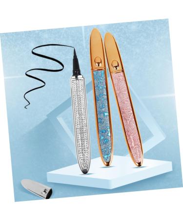 PLAFOPE 4 Pcs Diamond Eyeliner Cosmetic Pens Gold Eyeliner Professional Eyeliner Pen Rose Gold Plated Black - Buy Online on GoSupps.com