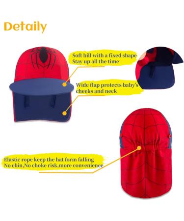 UPF 50+ Children's Sun Hat - Dinosaur Pattern Legionnaire Hat with Neck Protection for Ages 6-8 - Buy Online on GoSupps.com