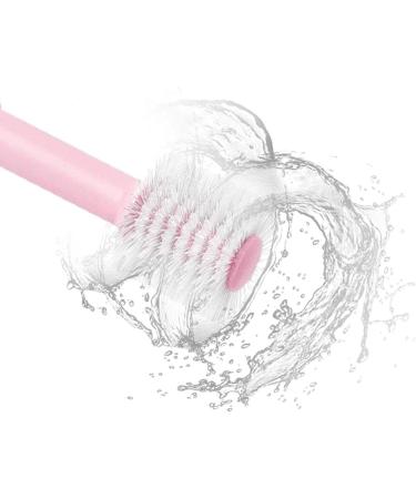 Clean 360 Soft Silicone Child Toothbrush | Unique Manual Brush for Toddlers 1-3 Years | Pink & Yellow - Buy Online on GoSupps.com