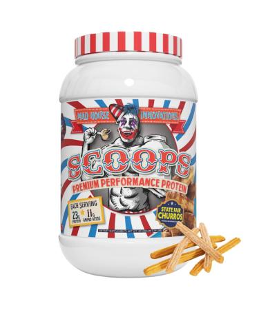 State Fair Churros Flavored Isolate Concentrate & Hydrolyzed Whey Protein Powder - Low in Sugar Carbs & Fat 2LB Tub 23G of Protein Best for Lean Muscle 26 Servings