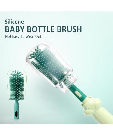 Buy Diboniur 3-in-1 Baby Bottle Brush - Durable Silicone Cleaner for Bottles & Cups | Scratch-Resistant & Easy to Use - Buy Online on GoSupps.com