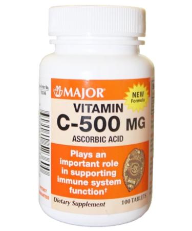 Major Vitamin C 500 mg - 100 Tabs (3 Pack)