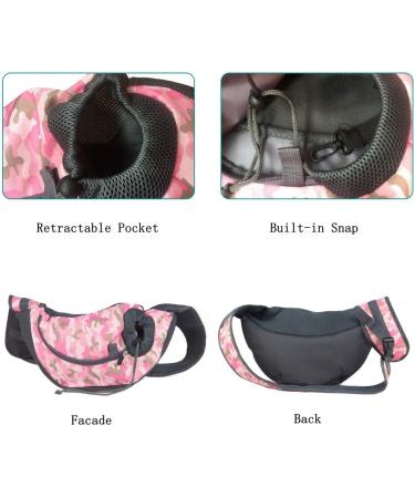 Petemoo Portable Pet Carrier Bag - Breathable Mesh Travel Tote for Dogs & Cats (up to 2.5 kg) - Red Camouflage - Buy Online on GoSupps.com
