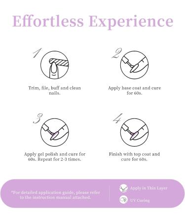 MEGIOR Pastel Purple Gel Nail Polish 15ml Gel Polish 1PCS Soak Off UV LED Nail Gel Polish for Nail Art Manicure Salon DIY Home for Women Girls Nails - Buy Online on GoSupps.com