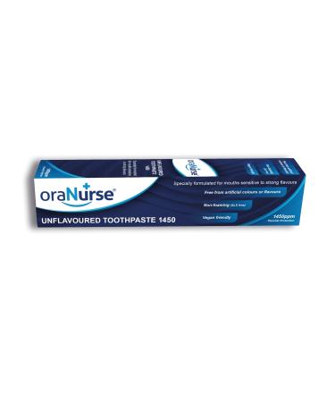 Oranurse Unflavoured Toothpaste for Kids and Adults Non Flavoured Toothpaste with 1450ppm Fluoride for Sensitive Mouths | Non Foaming SLES Free Adults and Kids Toothpaste | 50ml