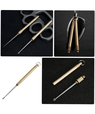 Titanium Ear Wax Removal Tool | Portable Cleaner with Key Ring | Reusable Ear Piercing Tool - Buy Online on GoSupps.com