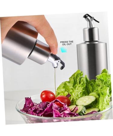 Zerodeko 1pc Stainless Steel Oil Pot Pink Wicker Basket Stainless Sauce Bottle Dust-proof Oiler Glass Olive Oil Pourer Cooking Condiment Bottle Cylindrical Condiment Bottles - Buy Online on GoSupps.com