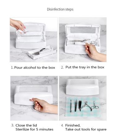 SULLMAR Nail Soaking Tray Cleaner Pot for Eyelash Scissors Tweezers & Nail Art Tools - Manicure Lash Soaking Box - Buy Online on GoSupps.com
