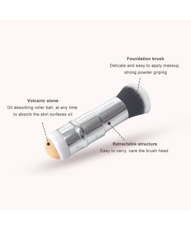 ZJchao Face Roller | Portable Oil Absorbing Brush with Volcanic Stone | Pore Minimizing Double Headed Roller for Oil Control - Buy Online on GoSupps.com