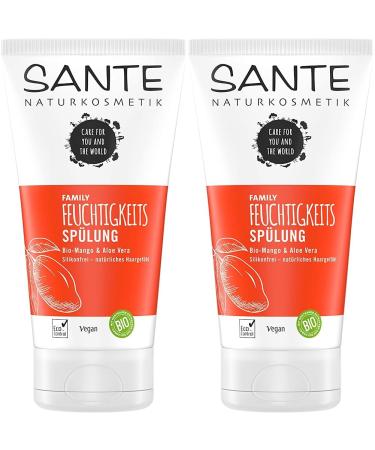 Sante natural cosmetics Moisture flushing Bio-Mango & Aloe Vera intensive care for soft hair 150 ml (pack with 2) 150 ml (2 pack)