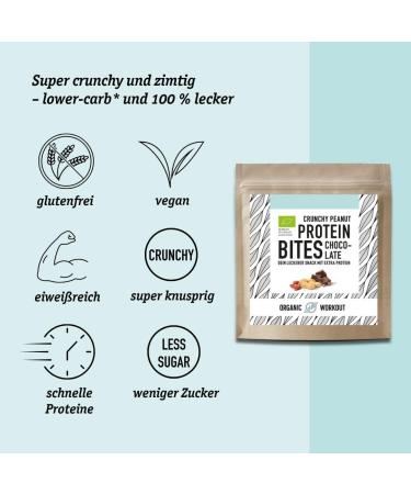 Crunchy Peanut Chocolate Nomnoms - Organic Vegan Protein Bites | 15-Pack Nutmus Erythritol Bar Alternative - Buy Online on GoSupps.com