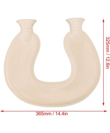 Chiciri U-Shaped Heat Bottle | Screw Protection & Scalding Safety | Soft Heat Therapy for Muscle Pain (Beige Cover) - International Shipping Available - Buy Online on GoSupps.com