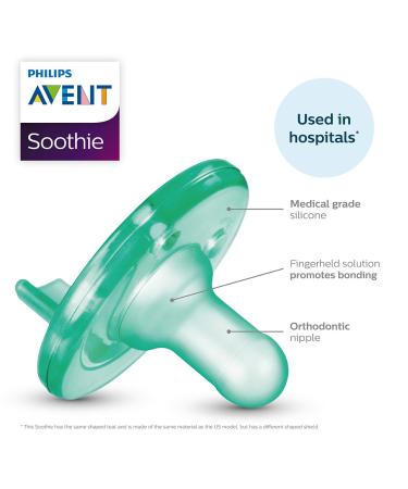 Philips AVENT Soothie Pacifier  0-3 Months  Green  4 Pack  SCF190/41 4 Pack 0-3m Green - Buy Online on GoSupps.com