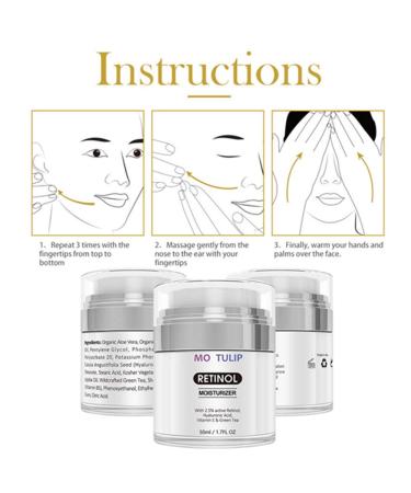 Retinol Face Night Cream - 2.5% Retinol Hyaluronic Acid Vitamin E | Anti-Aging & Fine Line Reducer - 1.7OZ - Buy Online on GoSupps.com