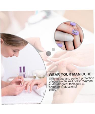 Beavorty 20pcs Nail Case Para U as Spar Varnish Hat Protector Nail Polish Cap Holder Polish Remover Wrap Peel Polish Barrier Manicure Art Varnish Protector Nail Polish Varnish Tip 4x2cm As Shown - Buy Online on GoSupps.com